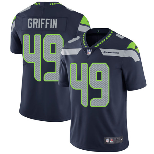 Nike Seahawks #49 Shaquem Griffin Steel Blue Team Color Youth Stitched NFL Vapor Untouchable Limited Jersey - Click Image to Close
